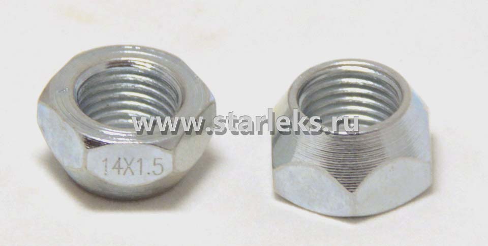 Гайка колёсная М14x1.5x12 цинк конус, ключ 21