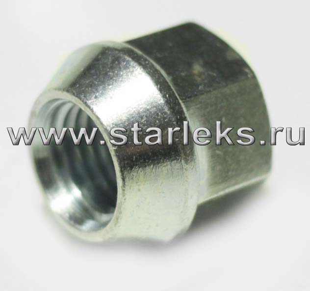 Гайка колёсная М12x1.25x17 цинк конус, ключ 17