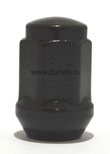 Гайка колёсная М14x1.5x35 черный хром конус, ключ 19