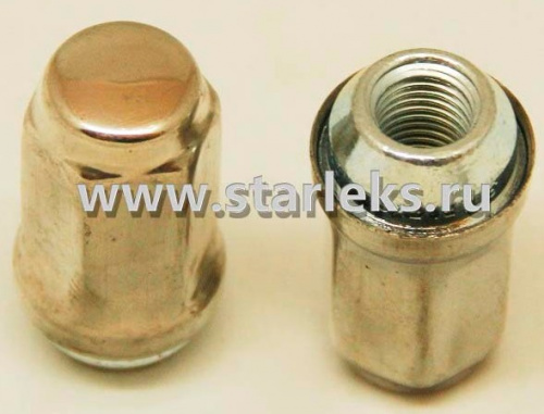 Гайка колёсная М14x2.0x47 цинк конус, ключ 21
